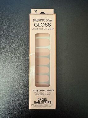 Dashing Diva GLOSS Ultra Shine Gel Nail Strips - Baby Pink